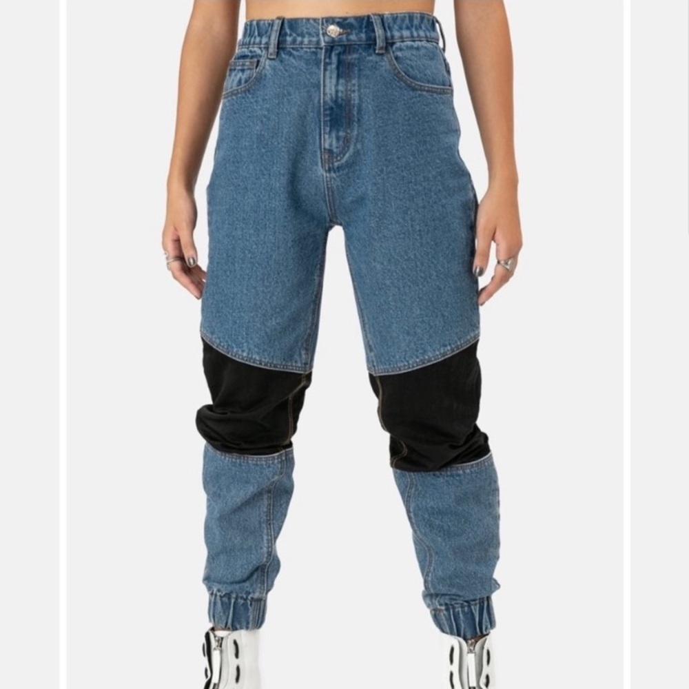 Denim joggers from Adika